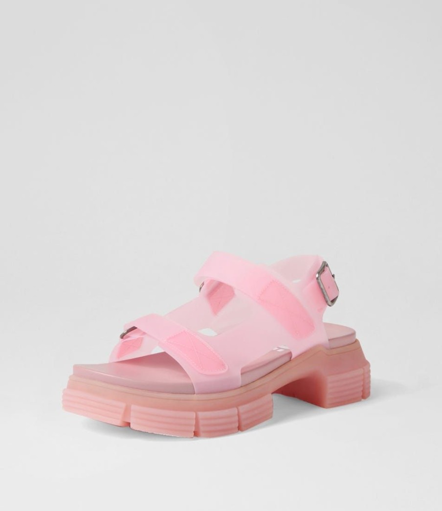 Shoes ROLLIE | Jelly Clear Pink Vynalite Sandals