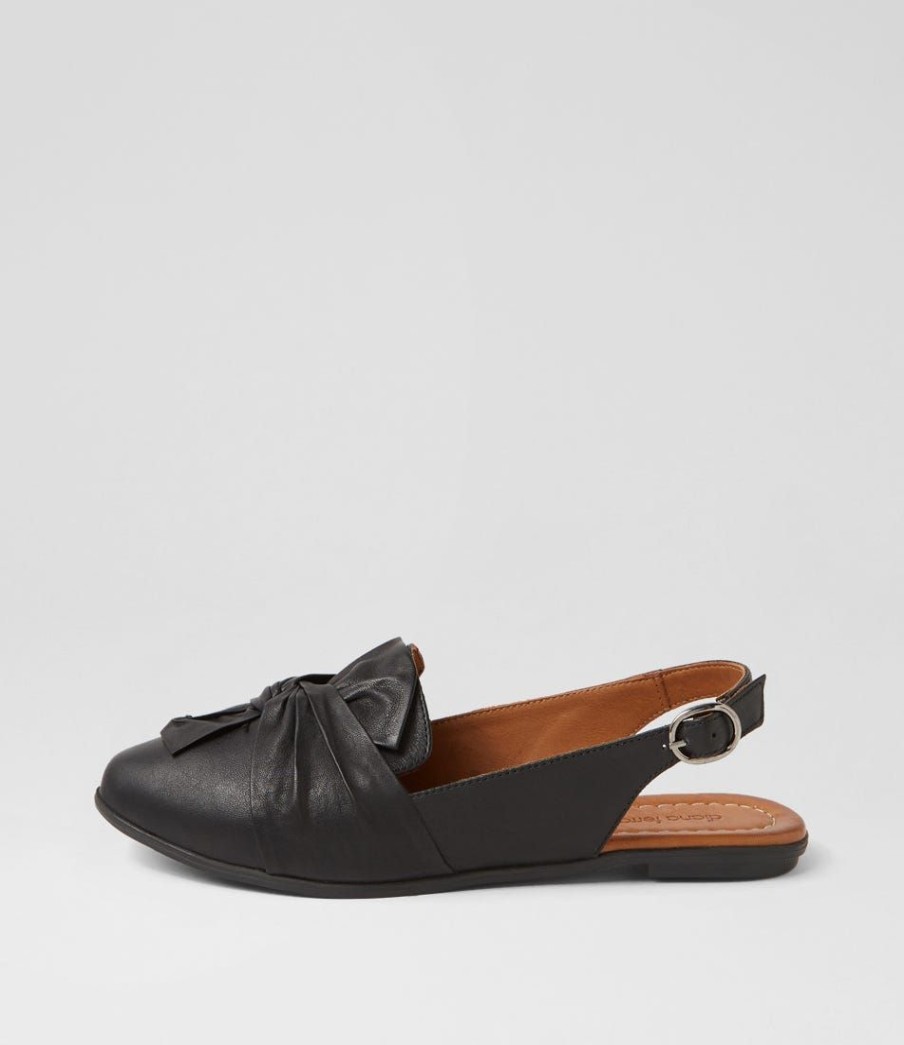 Shoes DIANA FERRARI | Liby Black Leather Flat Shoes