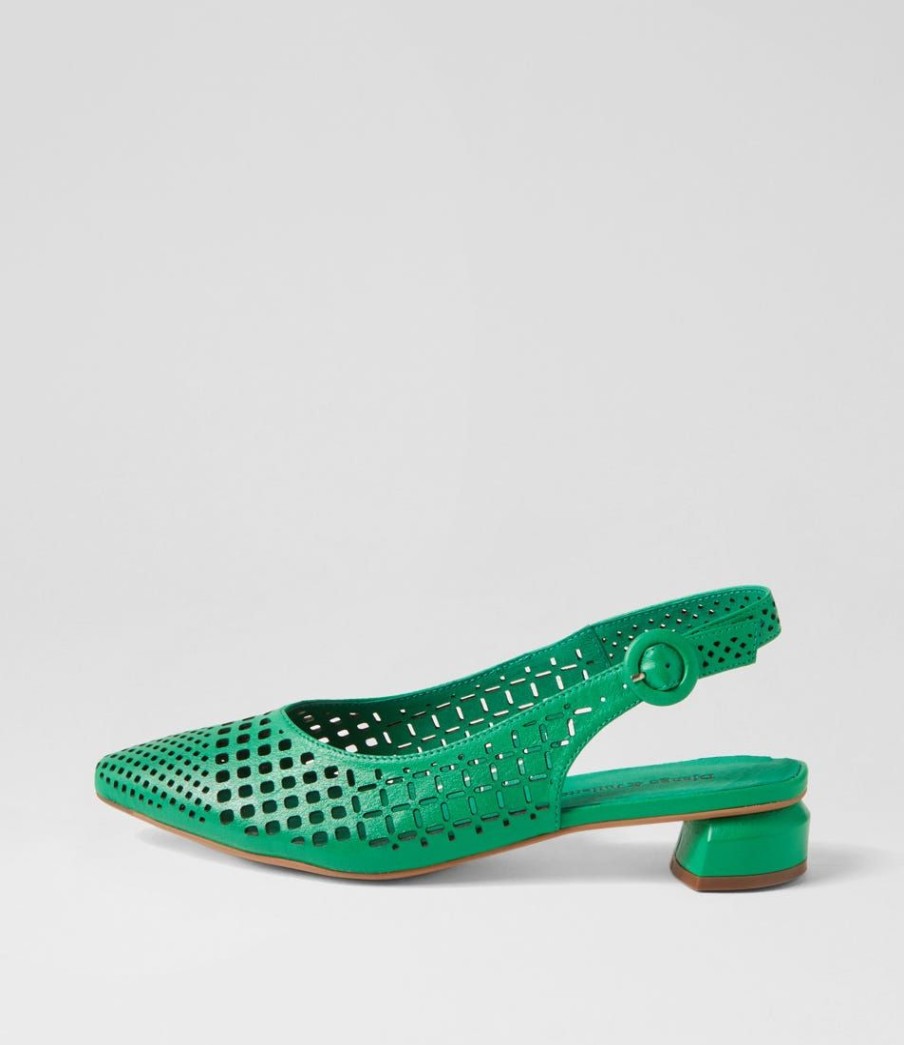 Shoes DJANGO & JULIETTE | Fabbi Bright Emerald Leather Flat Shoes