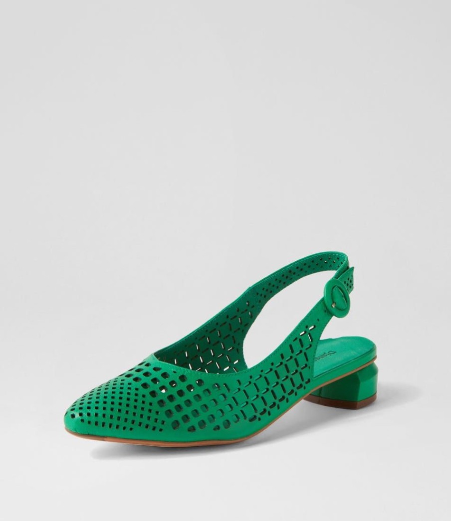 Shoes DJANGO & JULIETTE | Fabbi Bright Emerald Leather Flat Shoes