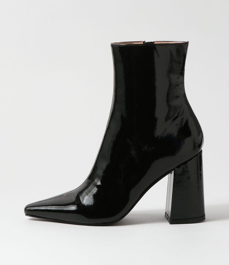 Shoes MOLLINI | Fatal Black Patent Leather Ankle Boots