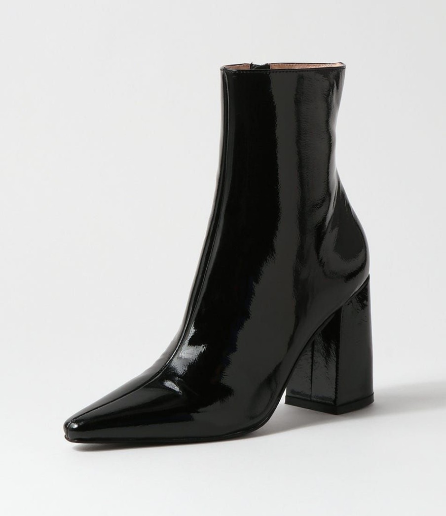 Shoes MOLLINI | Fatal Black Patent Leather Ankle Boots