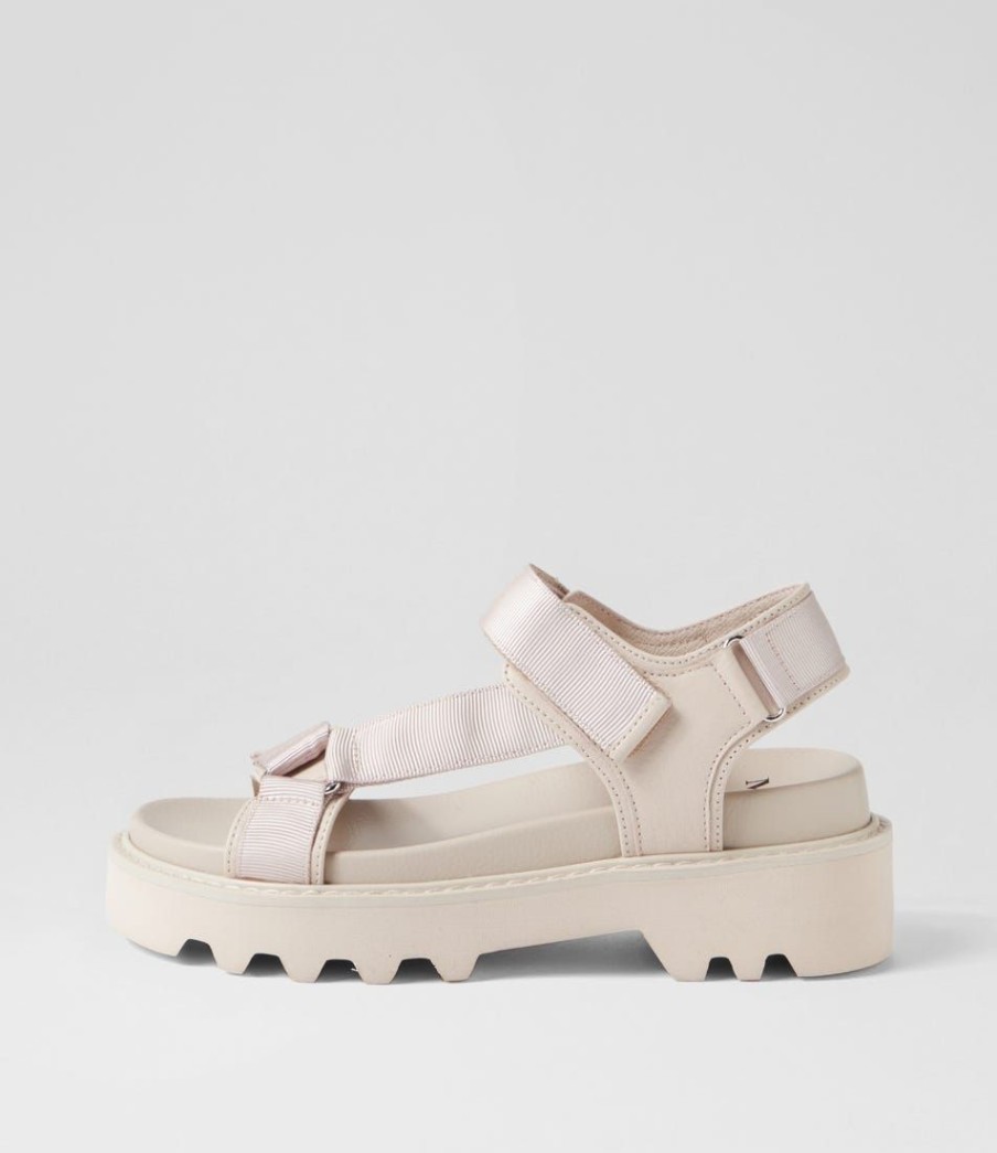 Shoes MOLLINI | Tarek Nougat Fabric Leather Sandals