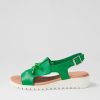 Shoes DJANGO & JULIETTE | Malika Bright Emerald White Leather Sandals