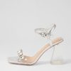 Shoes MOLLINI | Meg Clear Silver Vinylite Leather Sandals