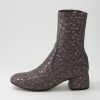 Shoes DJANGO & JULIETTE | Checkie Grey Sparks Stretch Microsuede Ankle Boots