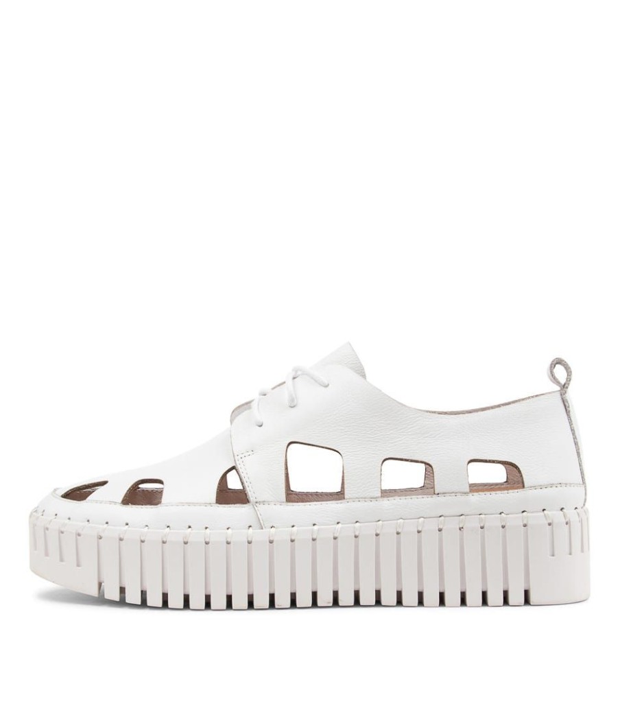 Shoes DJANGO & JULIETTE | Bahar White Leather Sneakers