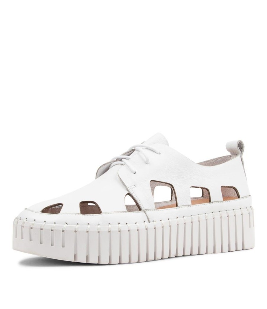 Shoes DJANGO & JULIETTE | Bahar White Leather Sneakers