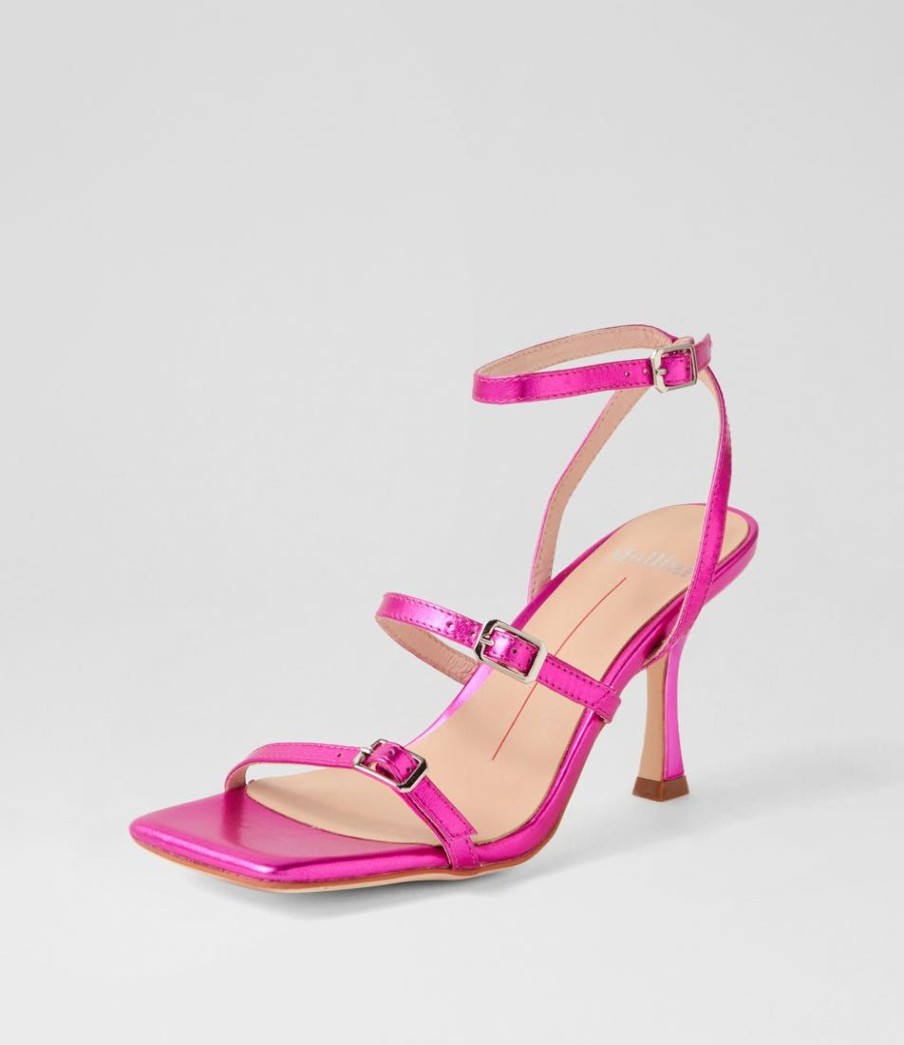 Shoes MOLLINI | Wova Fuchsia Metallic Leather Sandals