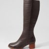 Shoes DIANA FERRARI | Benii Choc Natural Heel Leather Knee High Boots