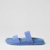 Shoes MOLLINI | Bounse Cornflower Blue Elastic Leather Slides