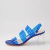 Shoes DJANGO & JULIETTE | Skytles Cobalt Clear Vinylite Heel Sandals