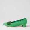 Shoes DJANGO & JULIETTE | Foraci Light Emerald Suede Flat Shoes