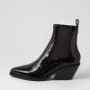 Shoes MOLLINI | Rage Black Croc Patent Leather Chelsea Boots