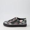 Shoes ZIERA | Pamela Xf Black Floral Leather Sneakers