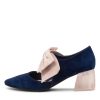 Shoes DJANGO & JULIETTE | Misha Navy Nude Suede Heels