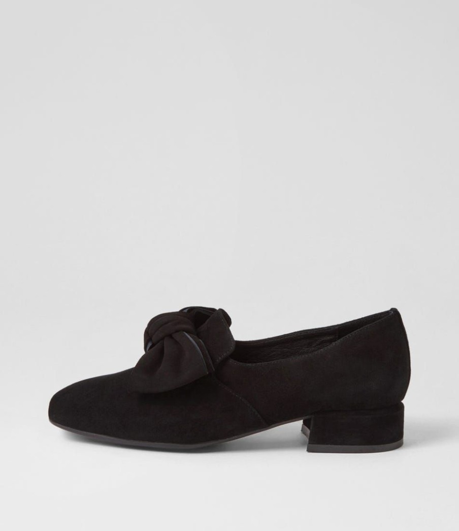 Shoes DJANGO & JULIETTE | Varva Black Suede Heels