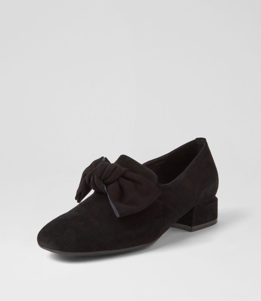 Shoes DJANGO & JULIETTE | Varva Black Suede Heels