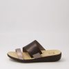 Shoes ZIERA | Uccoe W Pewter Black Leather Slides