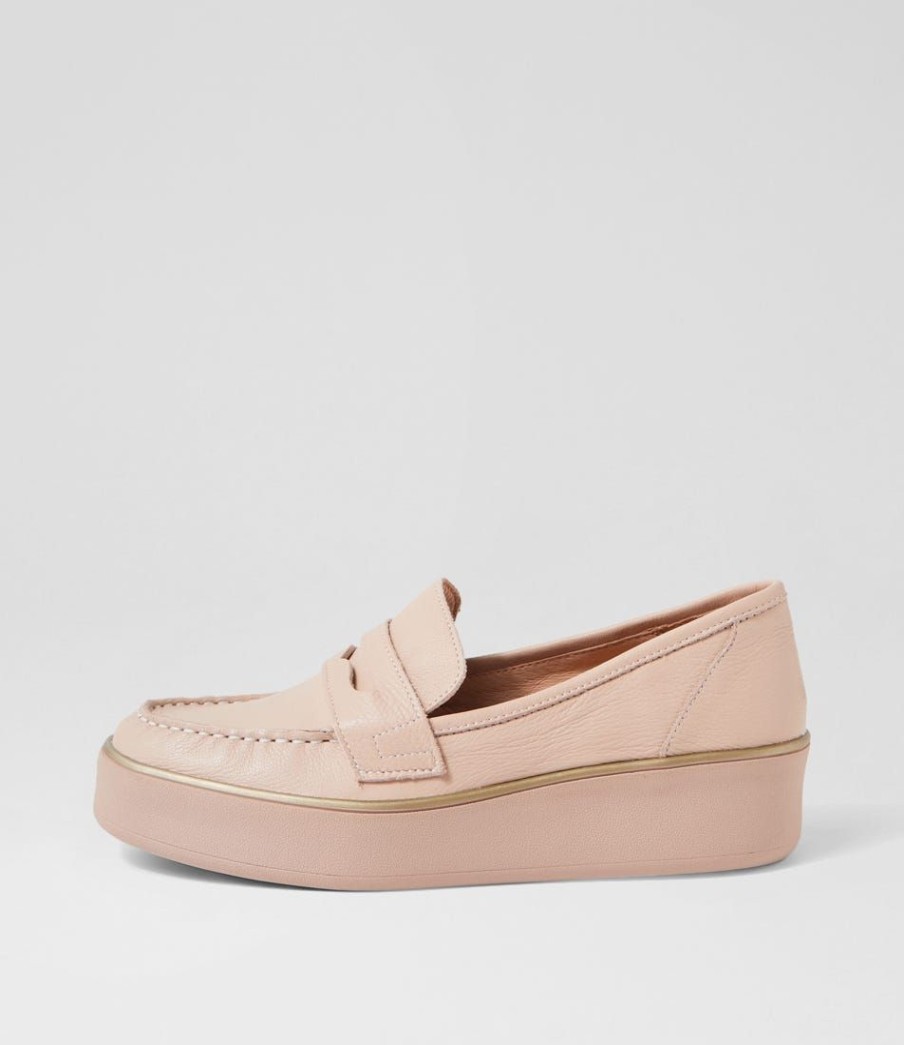 Shoes ZIERA | Zulie W Nude Leather Loafers