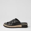 Shoes TOP END | Ulysza Black Leather Slides