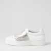 Shoes DJANGO & JULIETTE | Laroon White Silver Leather Sneakers