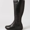 Shoes ZIERA | Nookes W Black Leather Knee High Boots