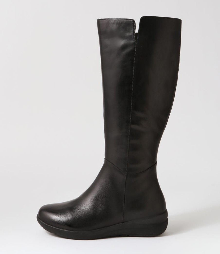 Shoes ZIERA | Nookes W Black Leather Knee High Boots