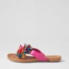 Shoes DJANGO & JULIETTE | Jillee Fuchsia Bright Leather Thongs