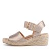 Shoes ZIERA | Kraig Xw Champagne Leather Espadrilles