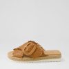 Shoes DJANGO & JULIETTE | Sahart Tan Weave Slides