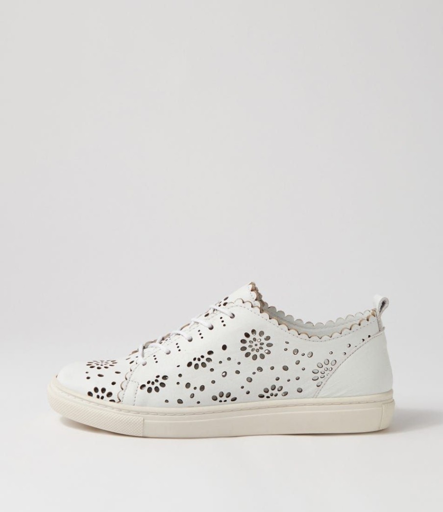 Shoes DIANA FERRARI | Sabrina White Leather Sneakers