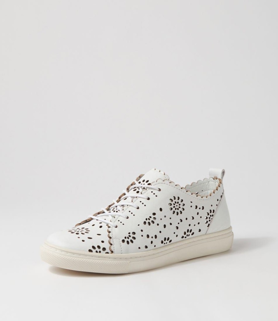 Shoes DIANA FERRARI | Sabrina White Leather Sneakers