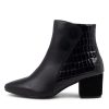 Shoes ZIERA | Veyda Xw Black Leather Ankle Boots