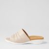 Shoes ZIERA | Elija Xw Almond Leather Slides