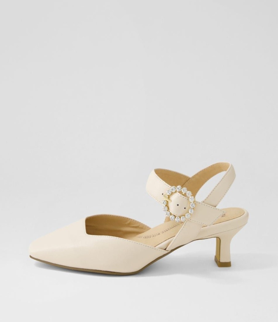 Shoes ZIERA | Orella Xw Cream Leather Heels