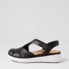 Shoes ZIERA | Sofzie Xf Black White Leather Flat Shoes