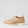 Shoes ROLLIE | Brogue Rise Punch Latte Leather Lace Up Flats