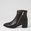 Shoes MOLLINI | Spayn Black Heel Leather Ankle Boots