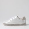 Shoes TOP END | Pluma White Shimmer Silver Leather Jewels Sneakers