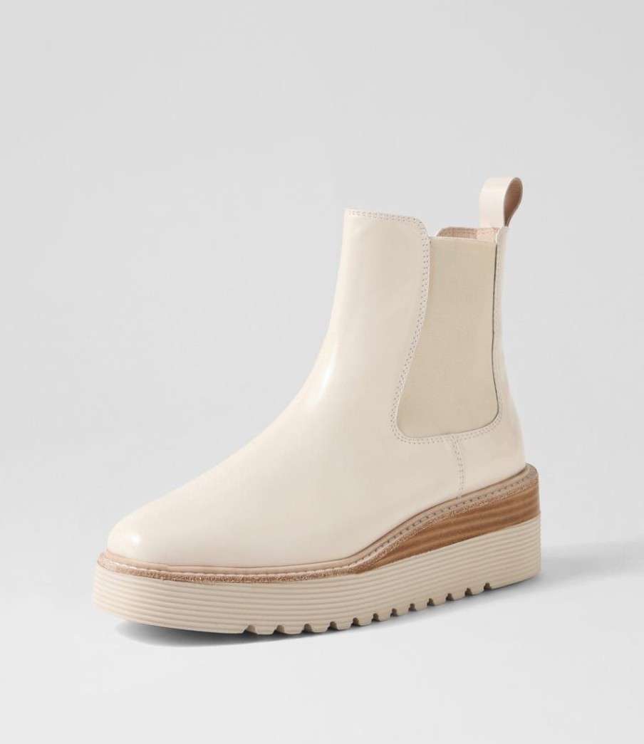 Shoes TOP END | Ullons Vanilla Box Leather Elastic Chelsea Boots