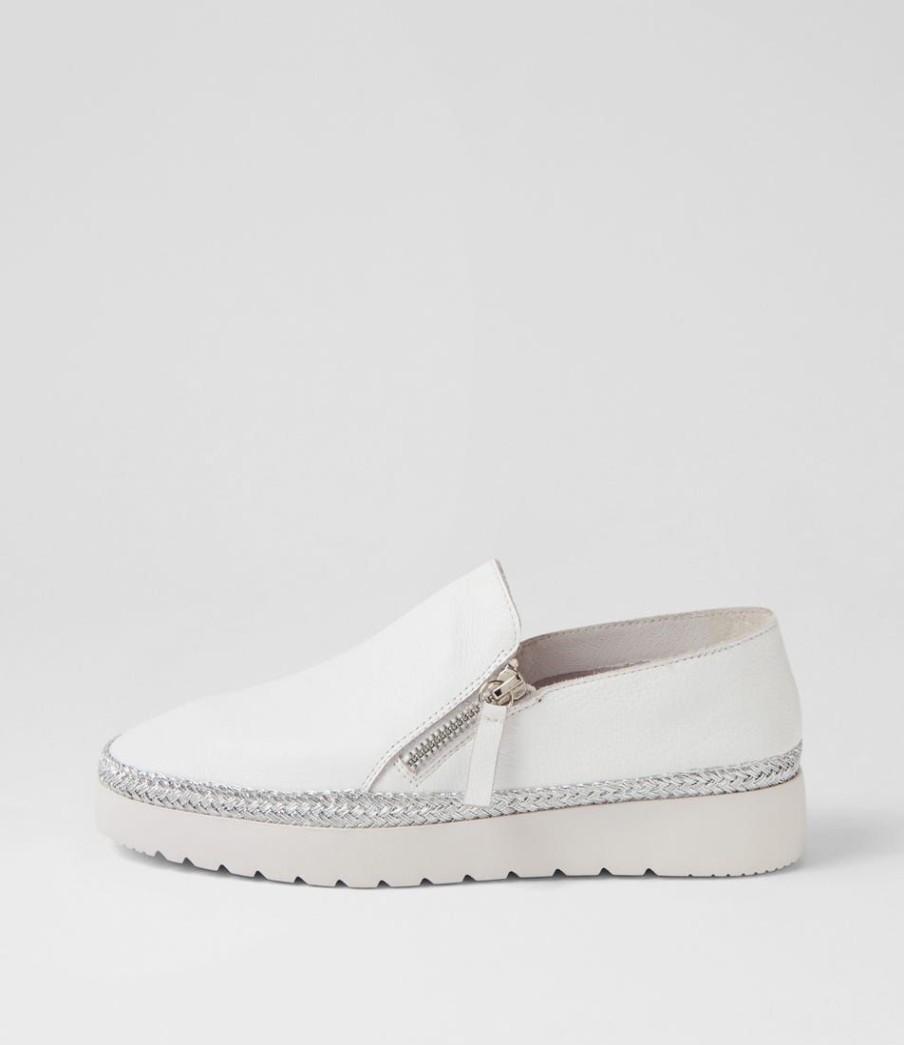 Shoes DIANA FERRARI | Ashlina White Leather Flat Shoes