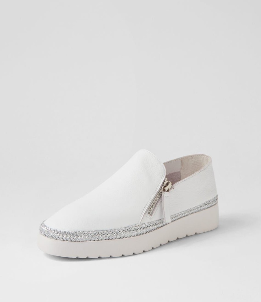 Shoes DIANA FERRARI | Ashlina White Leather Flat Shoes