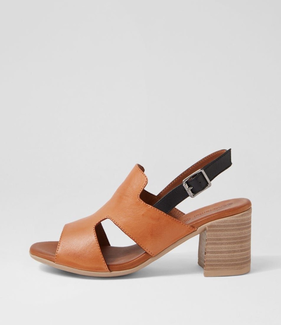 Shoes DIANA FERRARI | Wynstonn Tan Black Leather Sandals