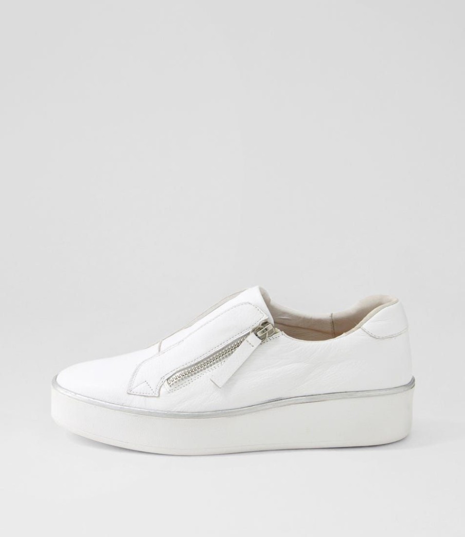 Shoes ZIERA | Zikta W White Leather Sneakers