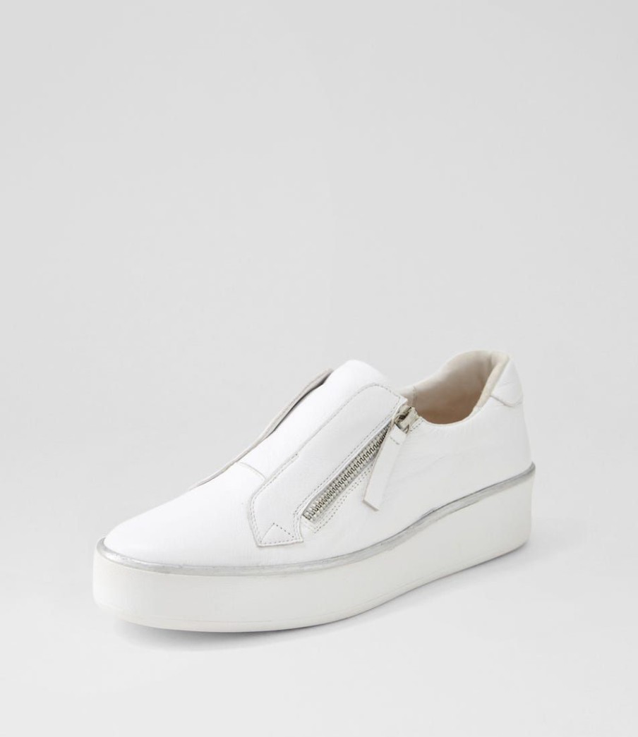 Shoes ZIERA | Zikta W White Leather Sneakers