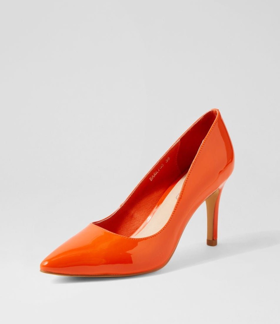 Shoes TOP END | Barrios Orange Patent Leather Pump Heels