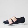 Shoes ZIERA | Urban Ff Navy Rose Gold Neoprene Sneakers