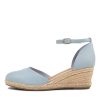 Shoes DJANGO & JULIETTE | Rylen Denim Natural Rope Leather Wedges