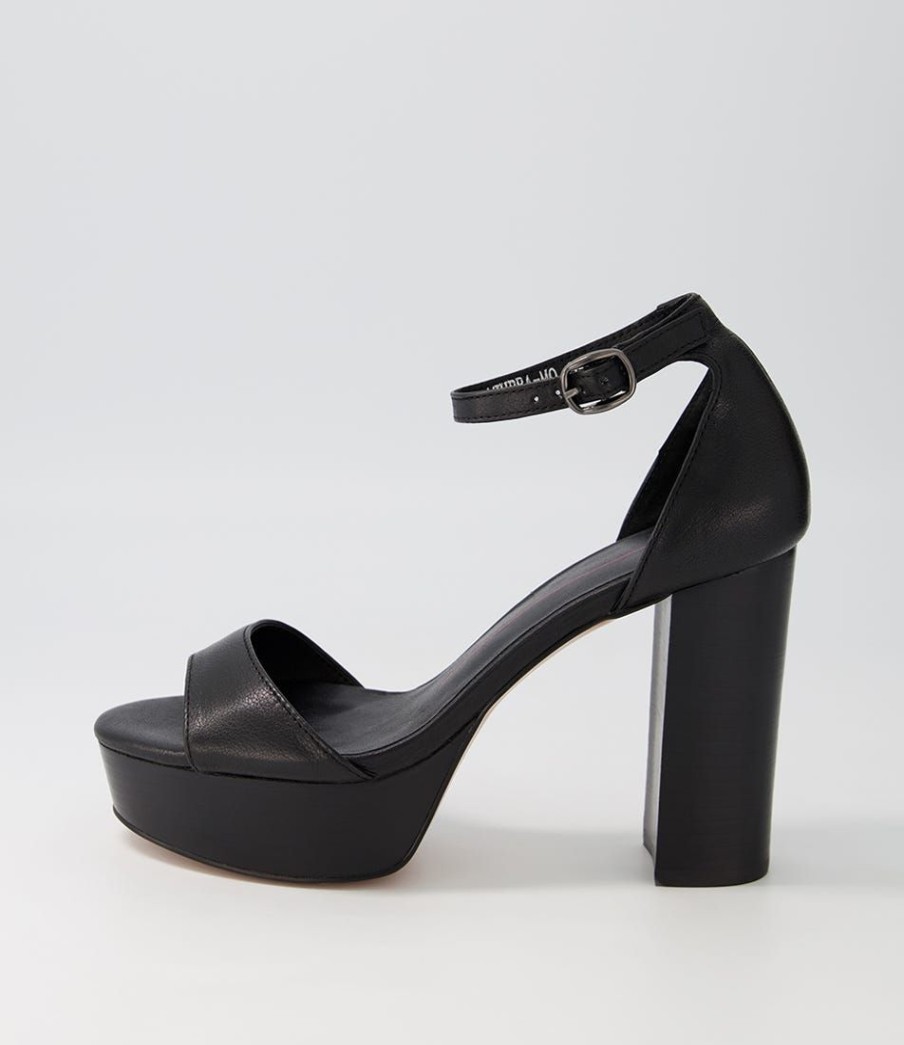 Shoes MOLLINI | Azurra Black Leather Sandals